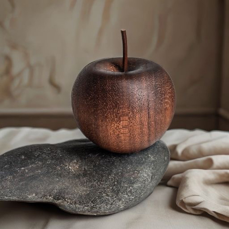 Home Bathroom Essentials - 1PCS Of Wooden Apple Shaped Essential