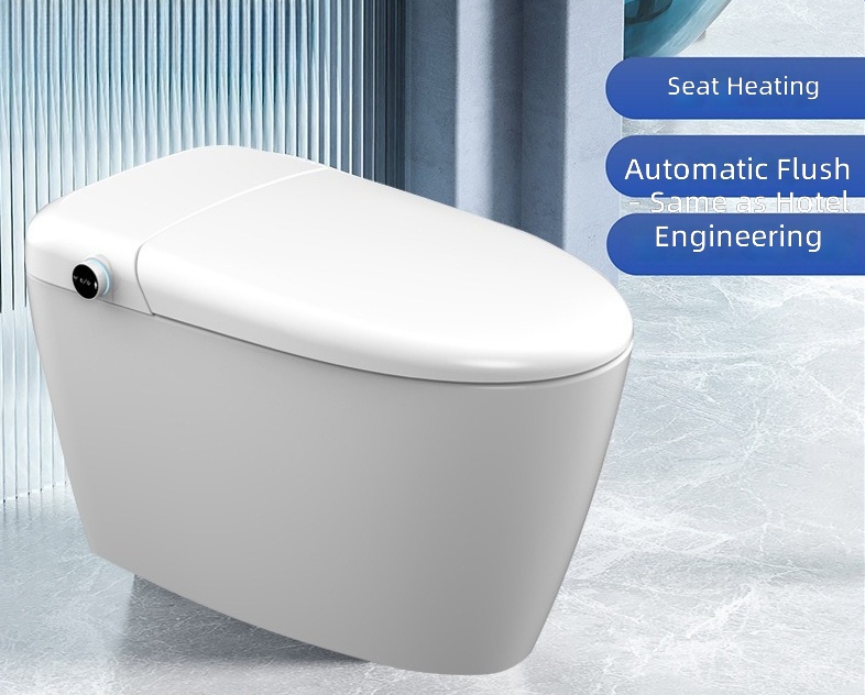 Home Bathroom Toilet - Heated Smart Toilet Seat, Automatic Flushing,