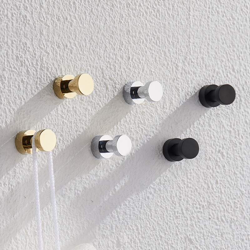 Home Bathroom Essentials - 2/3/4/5pcs Brass Robe Hooks Rustproof Towel