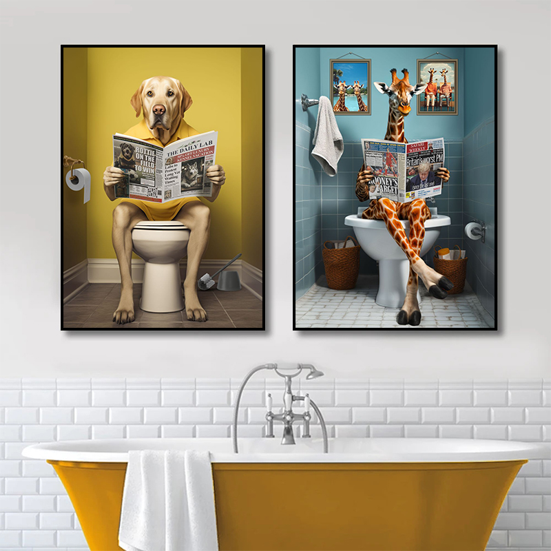 Modern Animals On The Toilet P - Home Bathroom Toilet ulasan dan harga