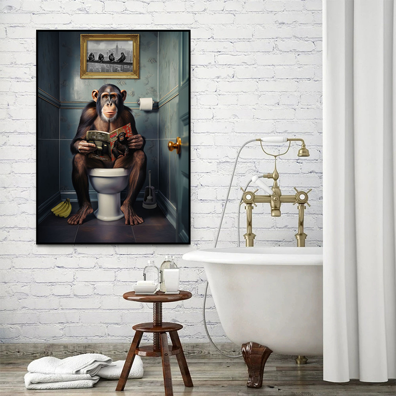 Modern Animals On The Toilet P - Home Bathroom Toilet ulasan dan harga