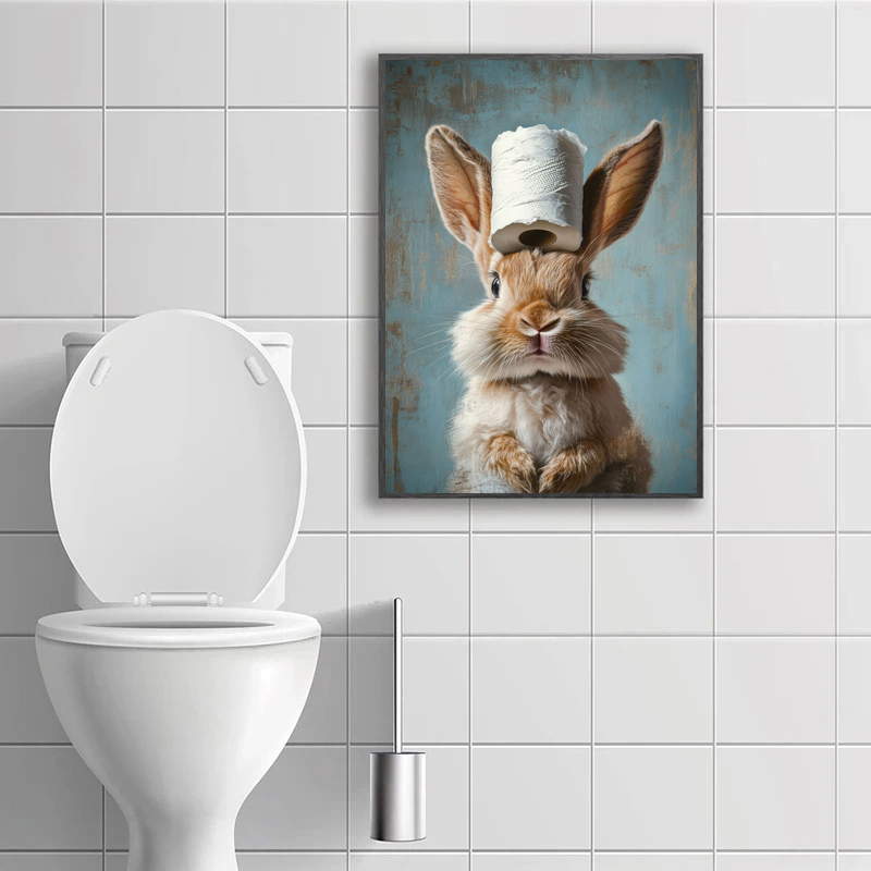 Cartoon Cute Funny Animals wit - Home Bathroom Toilet ulasan dan harga