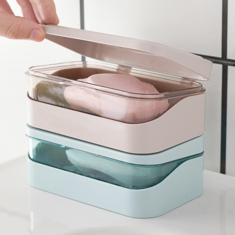 Bathroom Soap Dish With Lid Ho - Home Bathroom Essentials ulasan dan harga