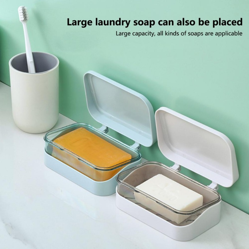 Bathroom Soap Dish With Lid Ho - Home Bathroom Essentials ulasan dan harga