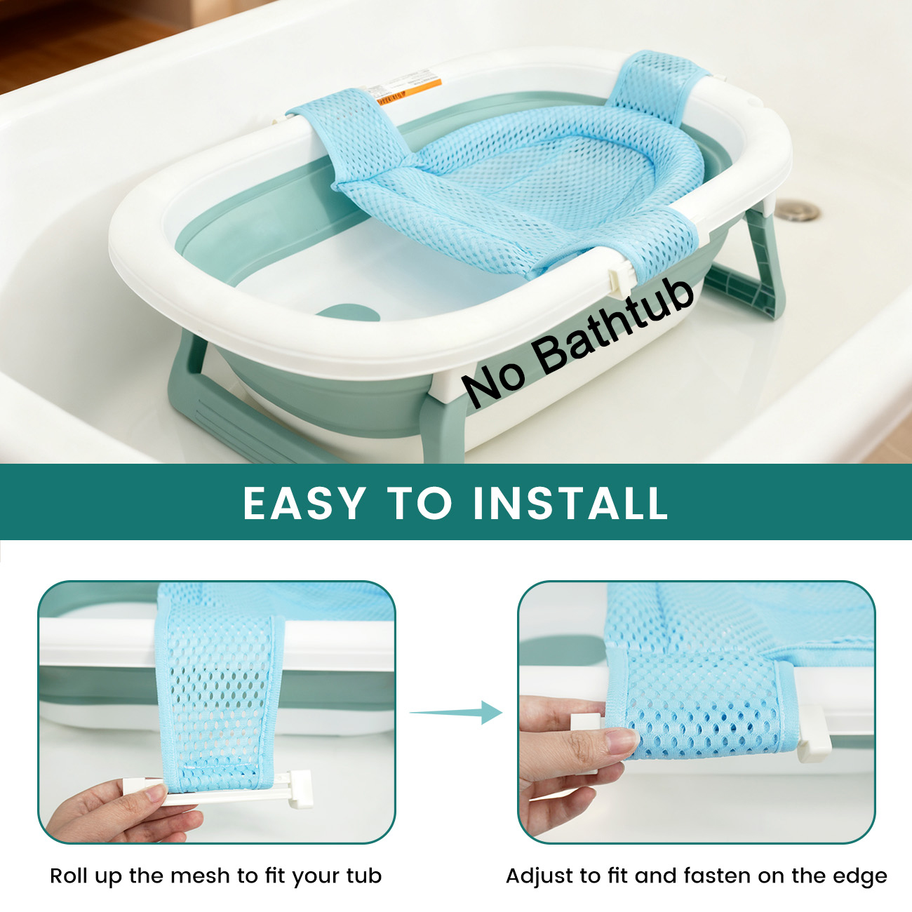 Baby Bath Support Mesh Pad New - Non Slip Bath Mat ulasan dan harga