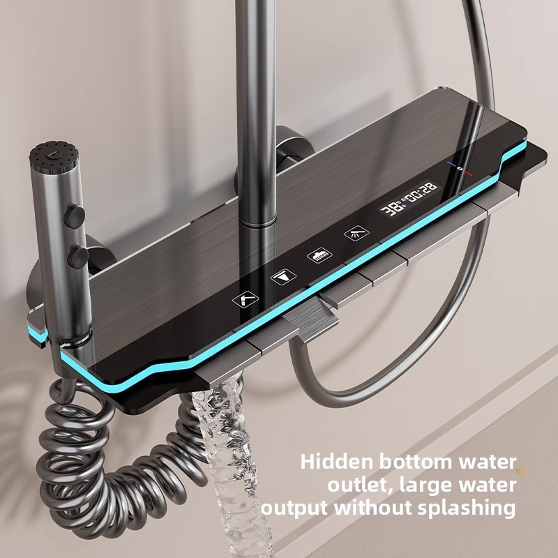 Digital Shower Head Set Pressu - Home In Bathroom ulasan dan harga