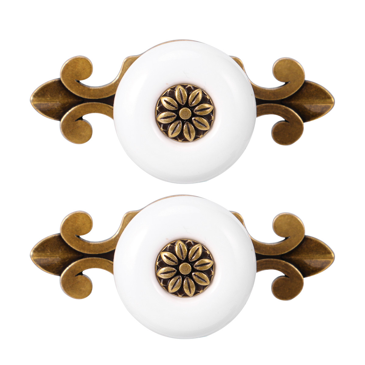 2Pcs Stylish Ceramic Knobs Zin - Home Hardware Bathroom Cabinets ulasan dan harga