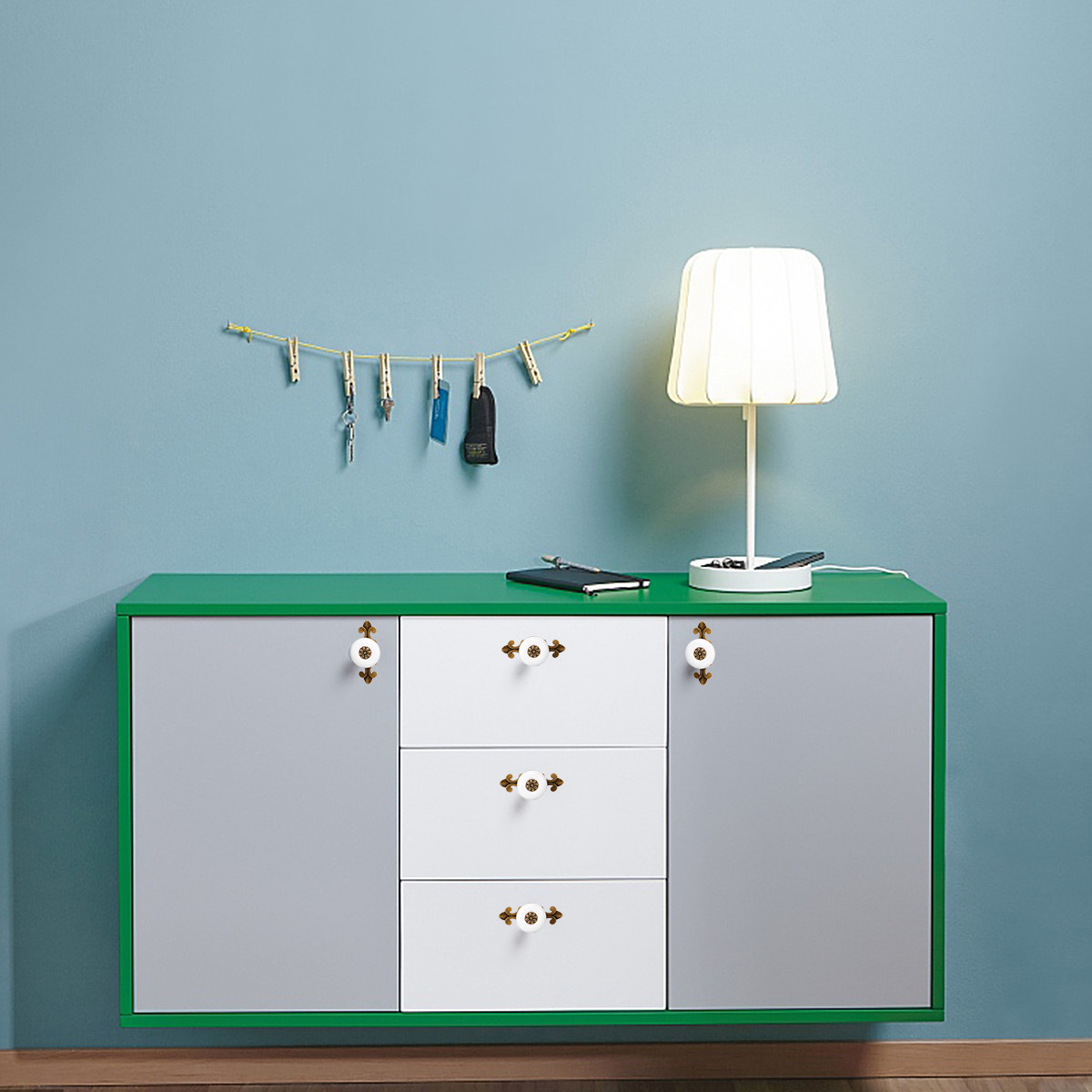 2Pcs Stylish Ceramic Knobs Zin - Home Hardware Bathroom Cabinets ulasan dan harga