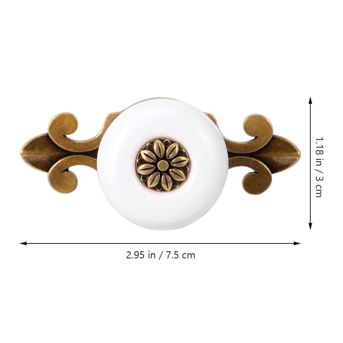 2Pcs Stylish Ceramic Knobs Zin - Home Hardware Bathroom Cabinets ulasan dan harga