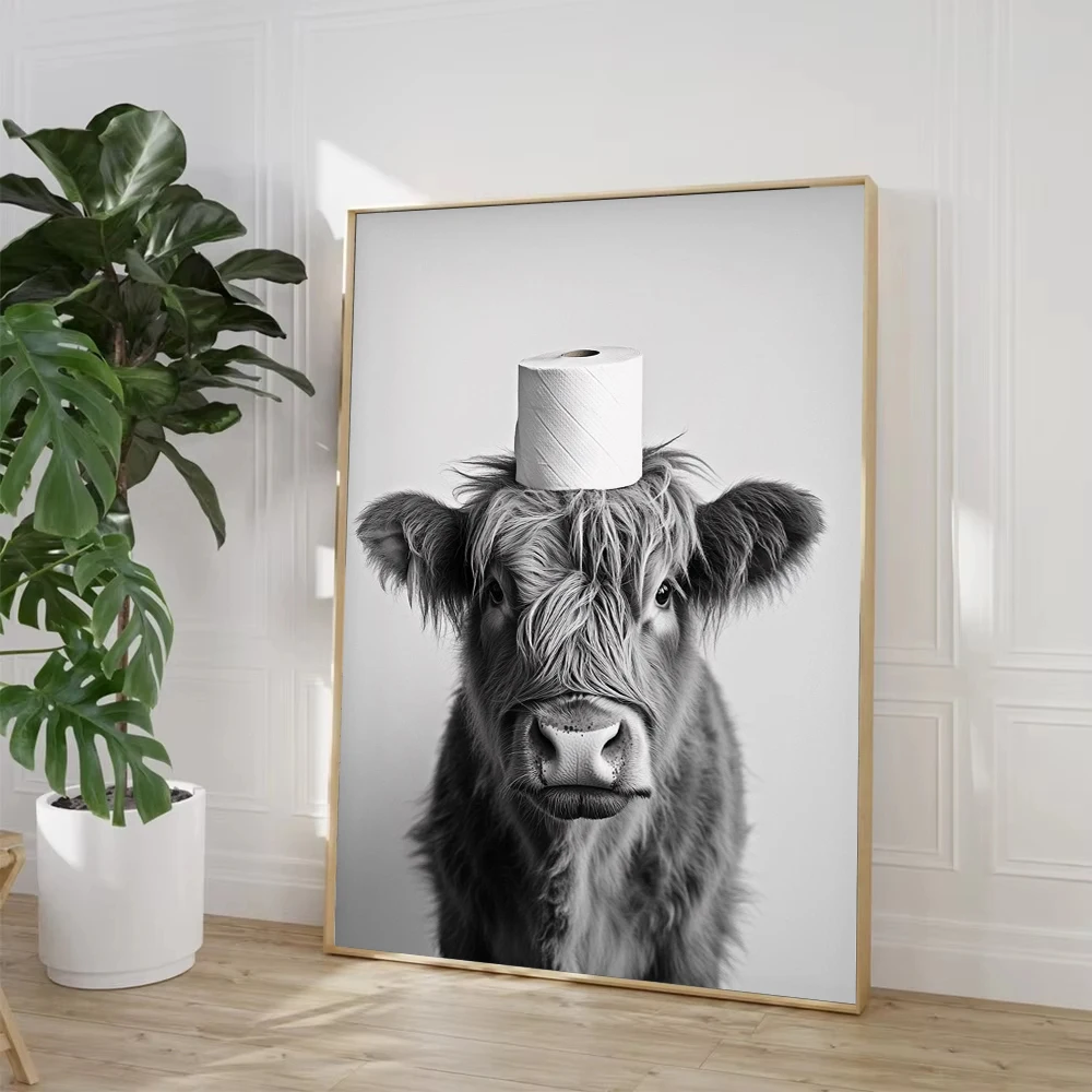 Highland Cow Otter Cat  Raccoo - Home Bathroom Toilet ulasan dan harga