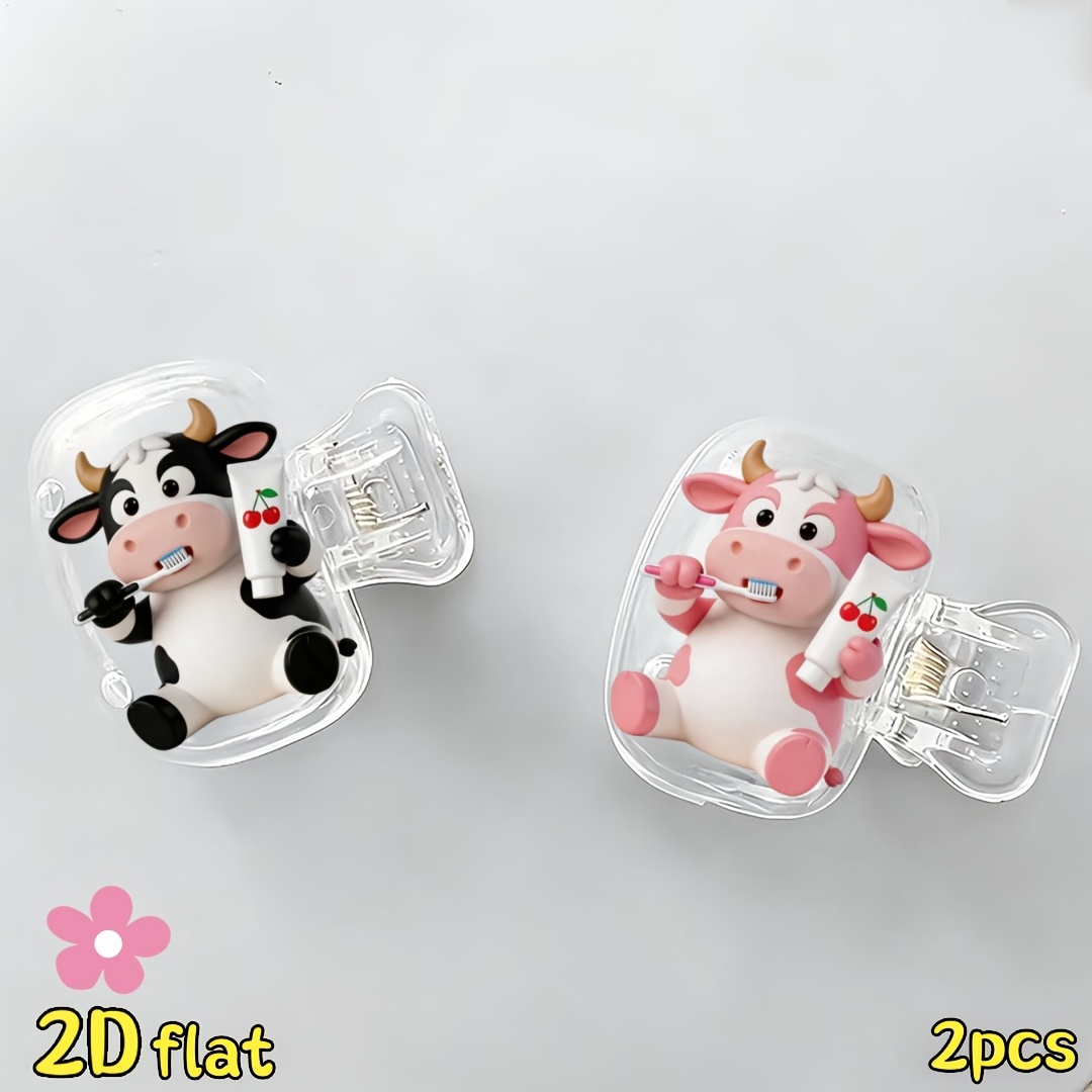 2pcs Cow Toothbrush Holder Tra - Home Bathroom Essentials ulasan dan harga