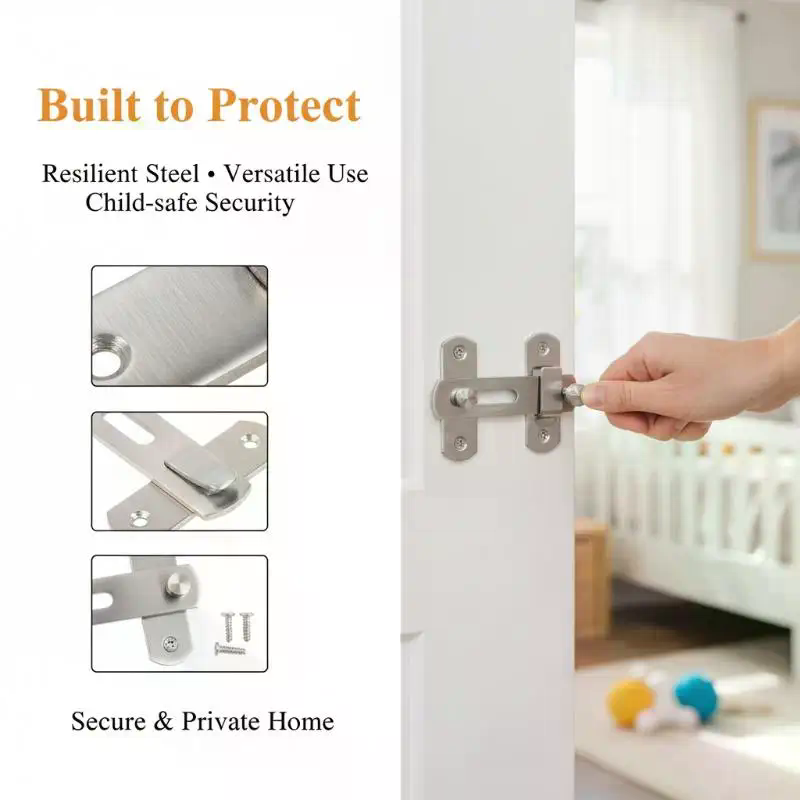 Thick Stainless Steel Door Lat - Home Hardware Bathroom Cabinets ulasan dan harga