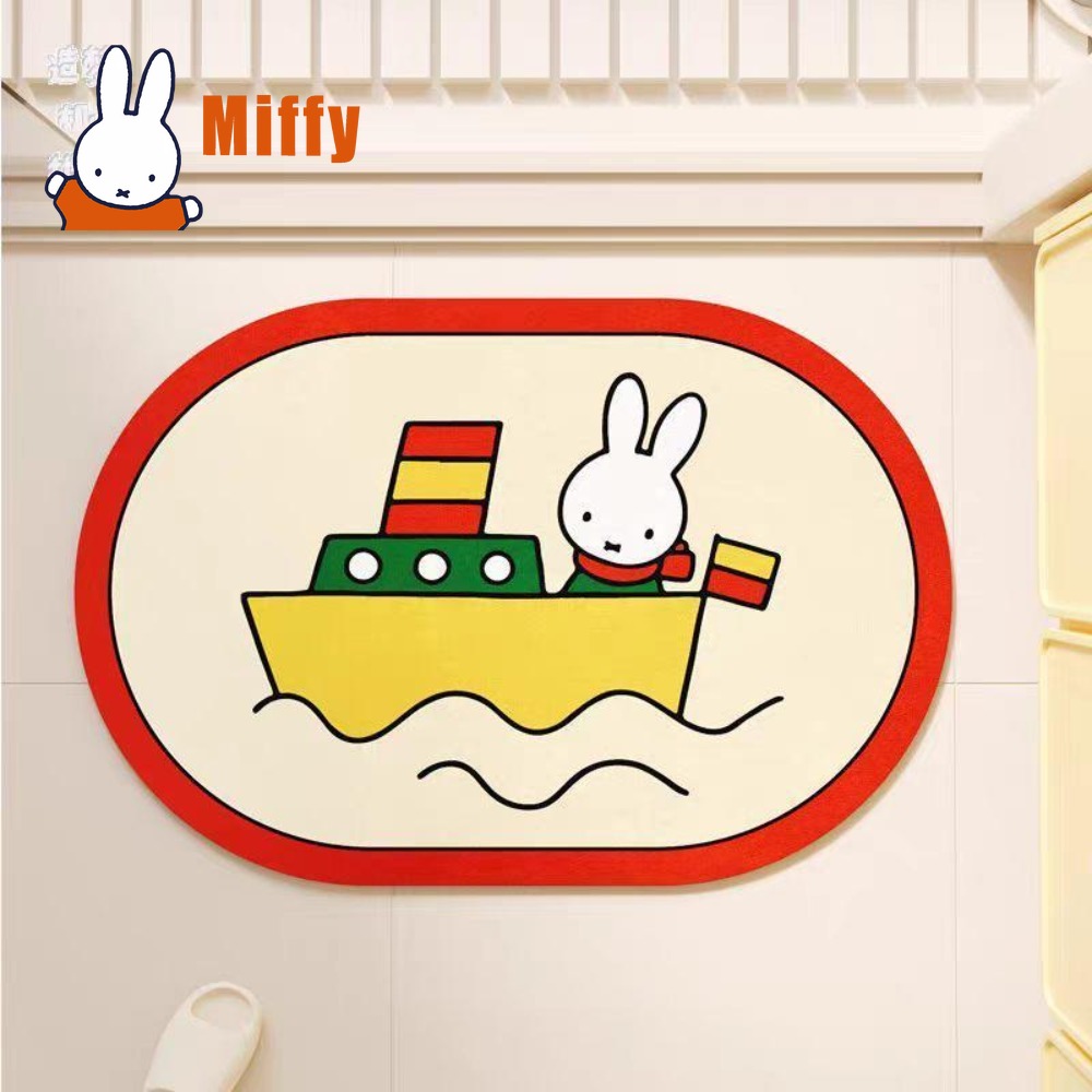 Kawaii Miffy Bath Mat Cute Rab - Non Slip Bath Mat ulasan dan harga