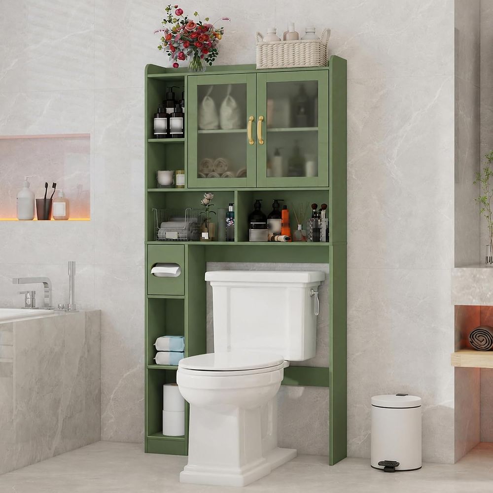 Space-Saving Acrylic Over-the- - Home Bathroom Toilet ulasan dan harga