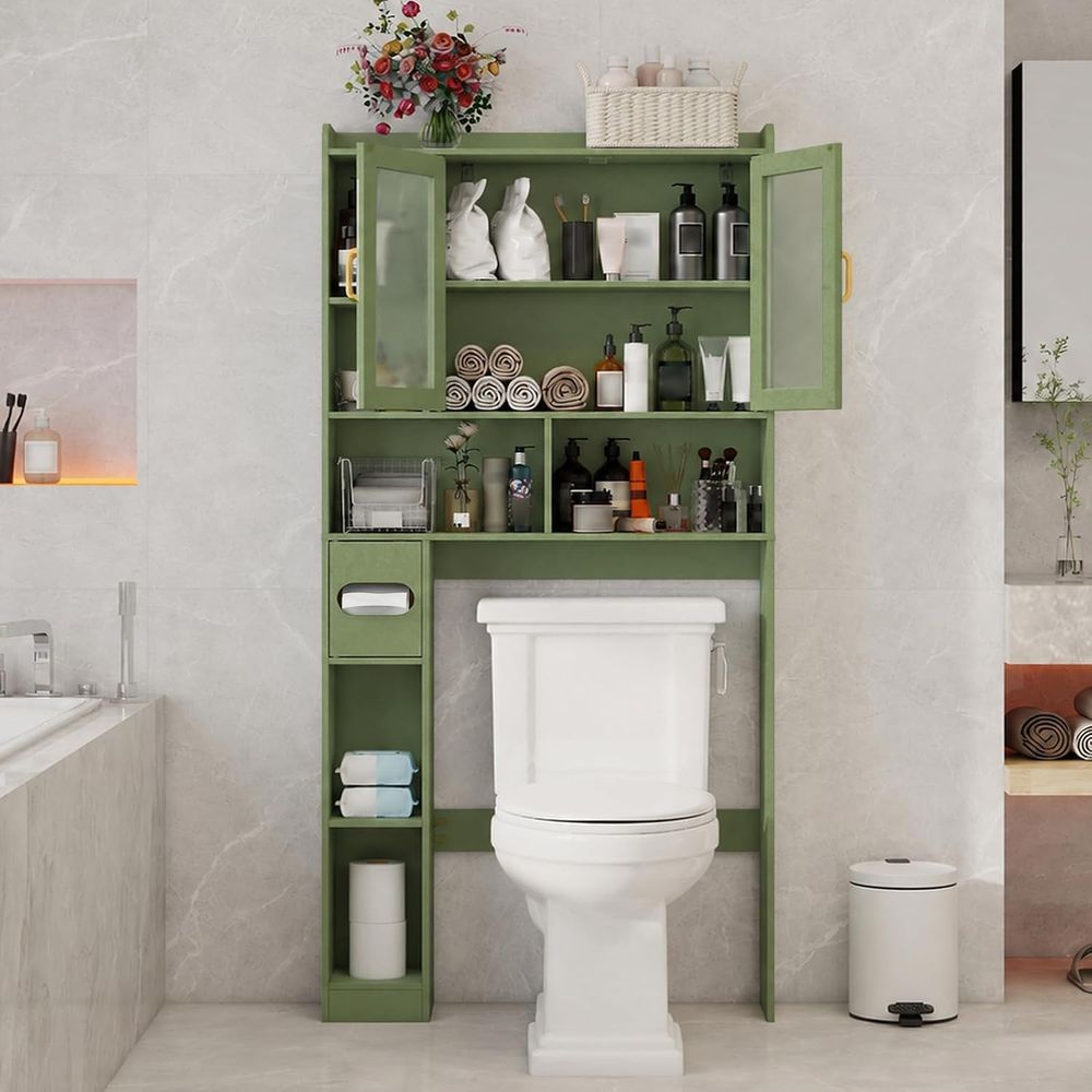 Space-Saving Acrylic Over-the- - Home Bathroom Toilet ulasan dan harga