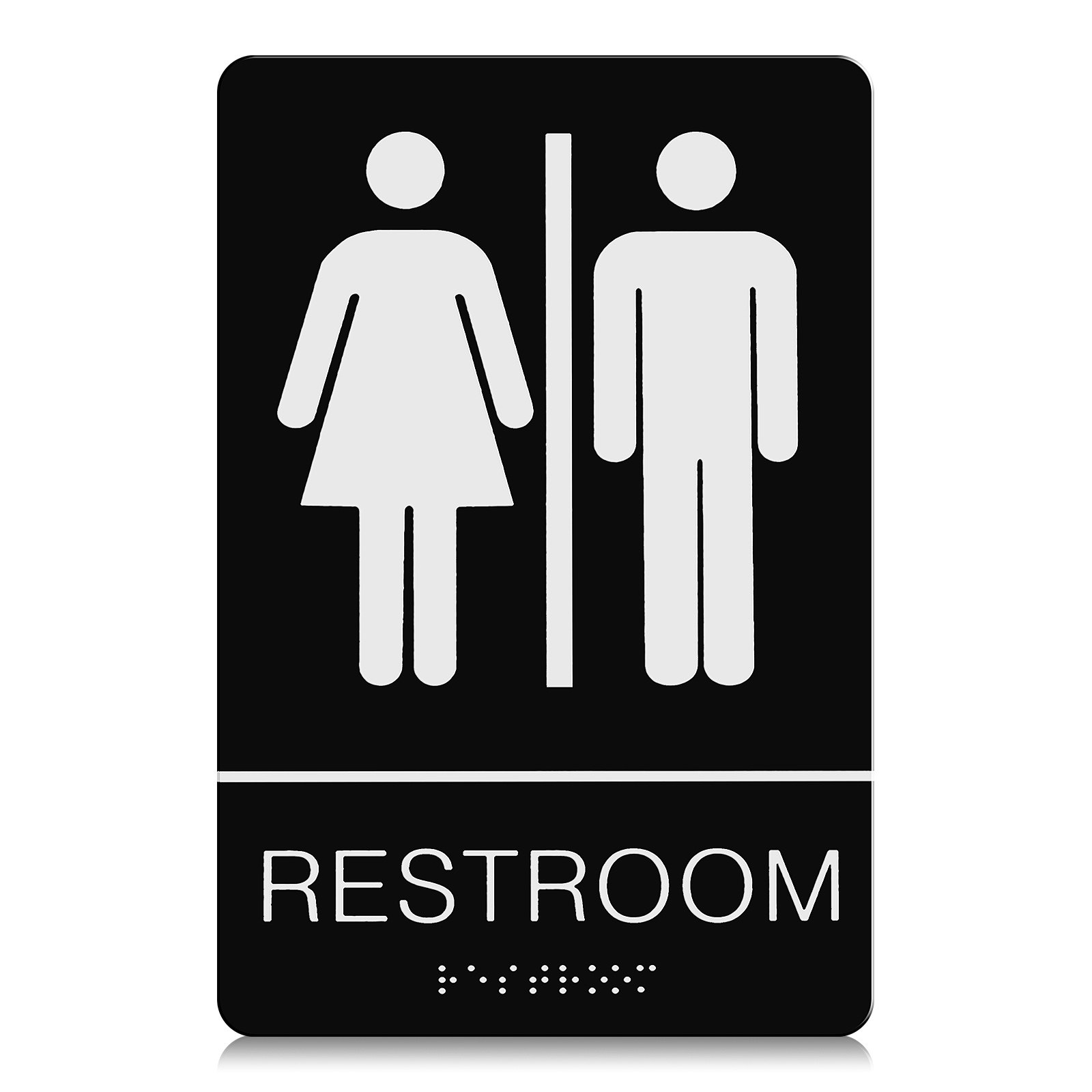 Unisex Braille Restroom Sign A - Home Bathroom Toilet ulasan dan harga