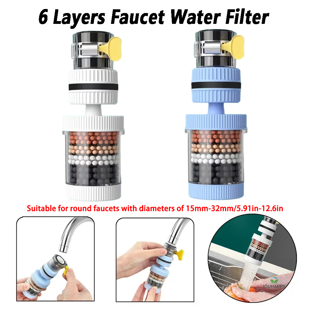 6 Layers Faucet Water Filter U - Home In Bathroom ulasan dan harga